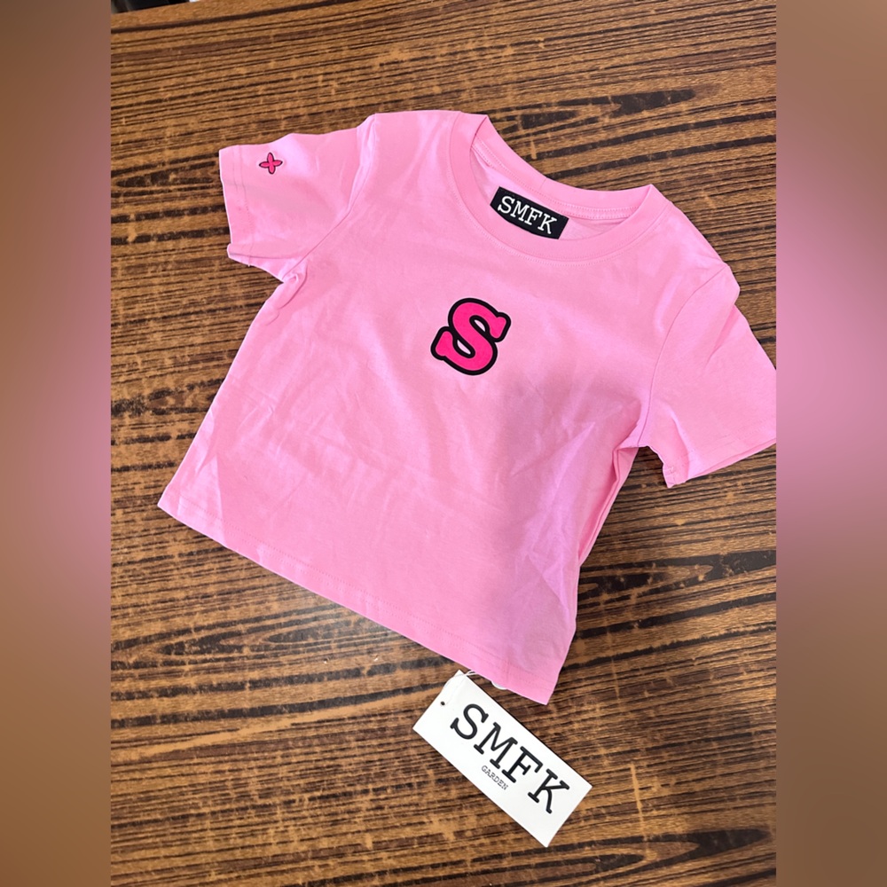 SMFK light Pink T-Shirt with Bold Logop